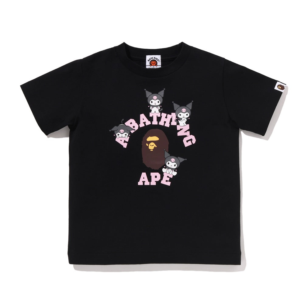 BAPE X KUROMI 콜리지 티셔츠(KIDS) BLACK – kr.bape.com