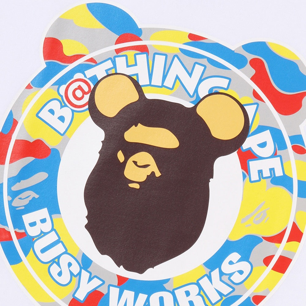 BAPE X MEDICOM TOY 30TH ANNIV 비지 워크 티셔츠(M) WHITE