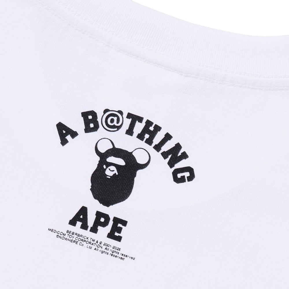 BAPE X MEDICOM TOY 30TH ANNIV 비지 워크 티셔츠(M) WHITE