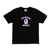 BAPE X AESPA 콜리지 티셔츠(W) BLACK
