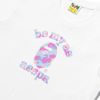 BAPE X AESPA 콜리지 티셔츠(W) WHITE