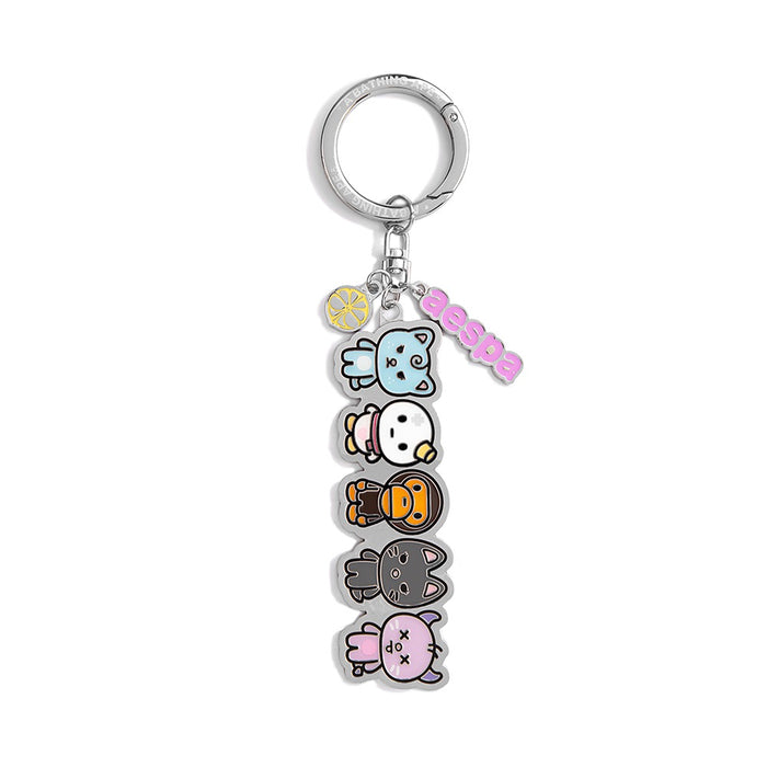 BAPE X AESPA 메탈 키체인 MULTI