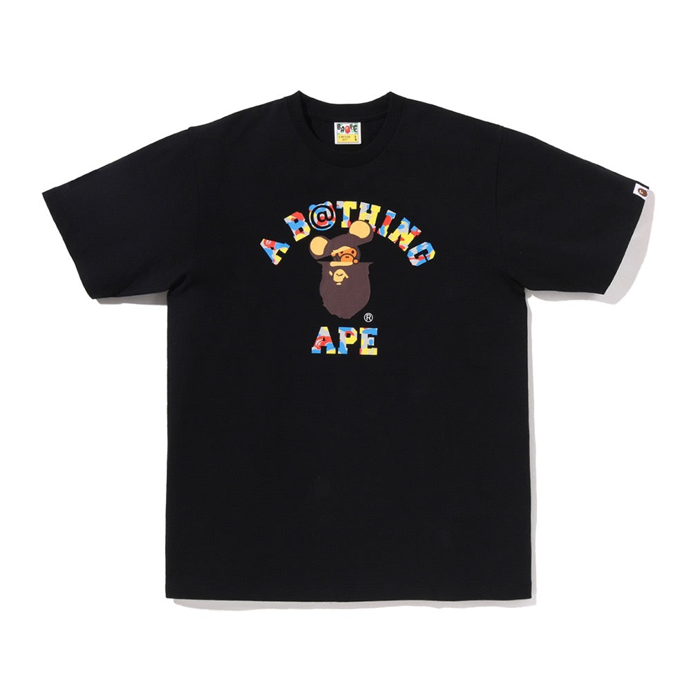 BAPE X MEDICOM TOY 30TH ANNIV 콜리지 마일로 티셔츠(M) BLACK
