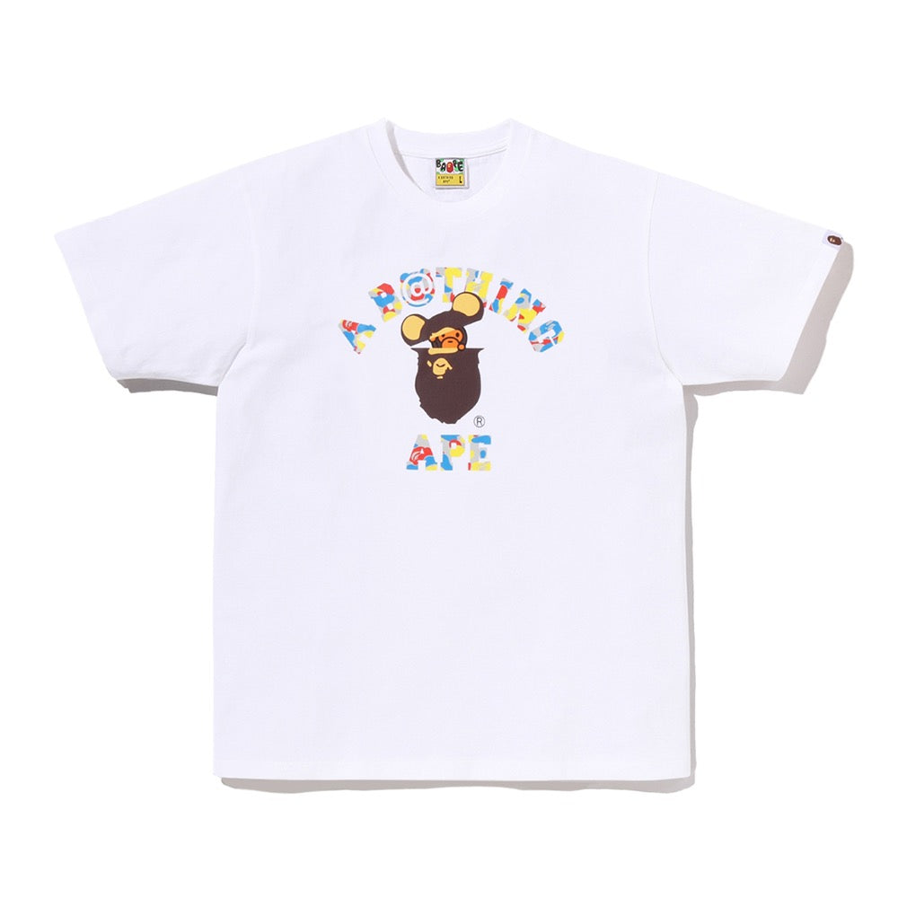 BAPE X MEDICOM TOY 30TH ANNIV 콜리지 마일로 티셔츠(M) WHITE