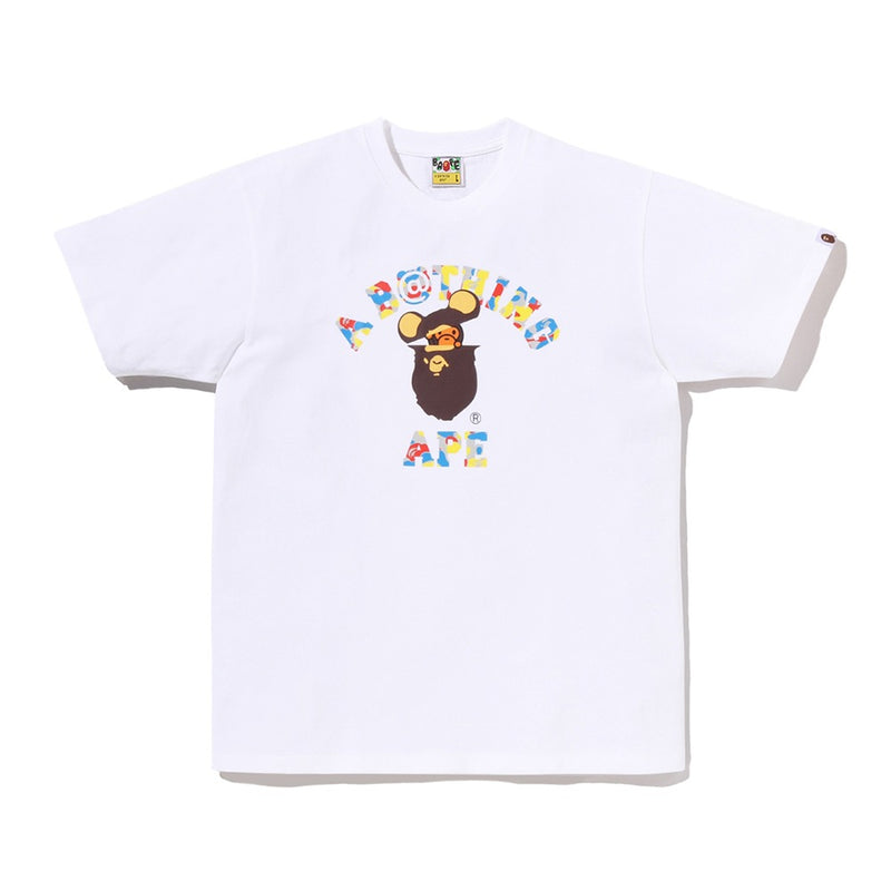 BAPE X MEDICOM TOY 30TH ANNIV 콜리지 마일로 티셔츠(M) WHITE