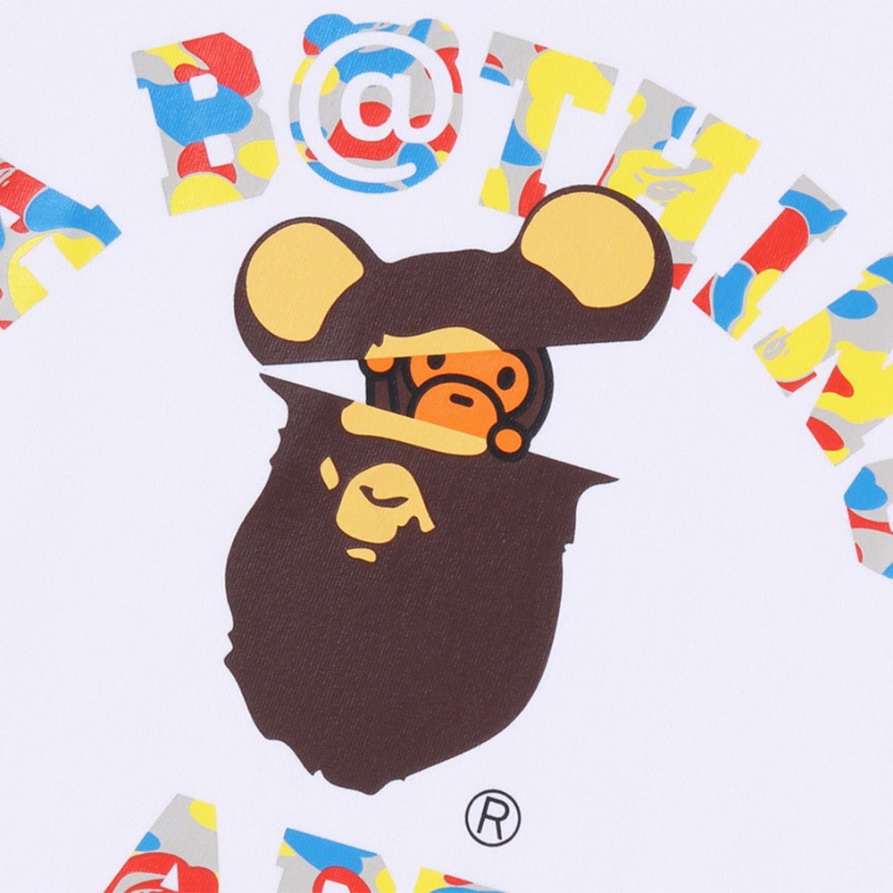 BAPE X MEDICOM TOY 30TH ANNIV 콜리지 마일로 티셔츠(M) WHITE