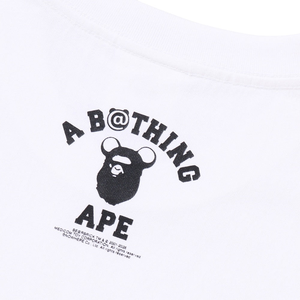 BAPE X MEDICOM TOY 30TH ANNIV 콜리지 마일로 티셔츠(M) WHITE