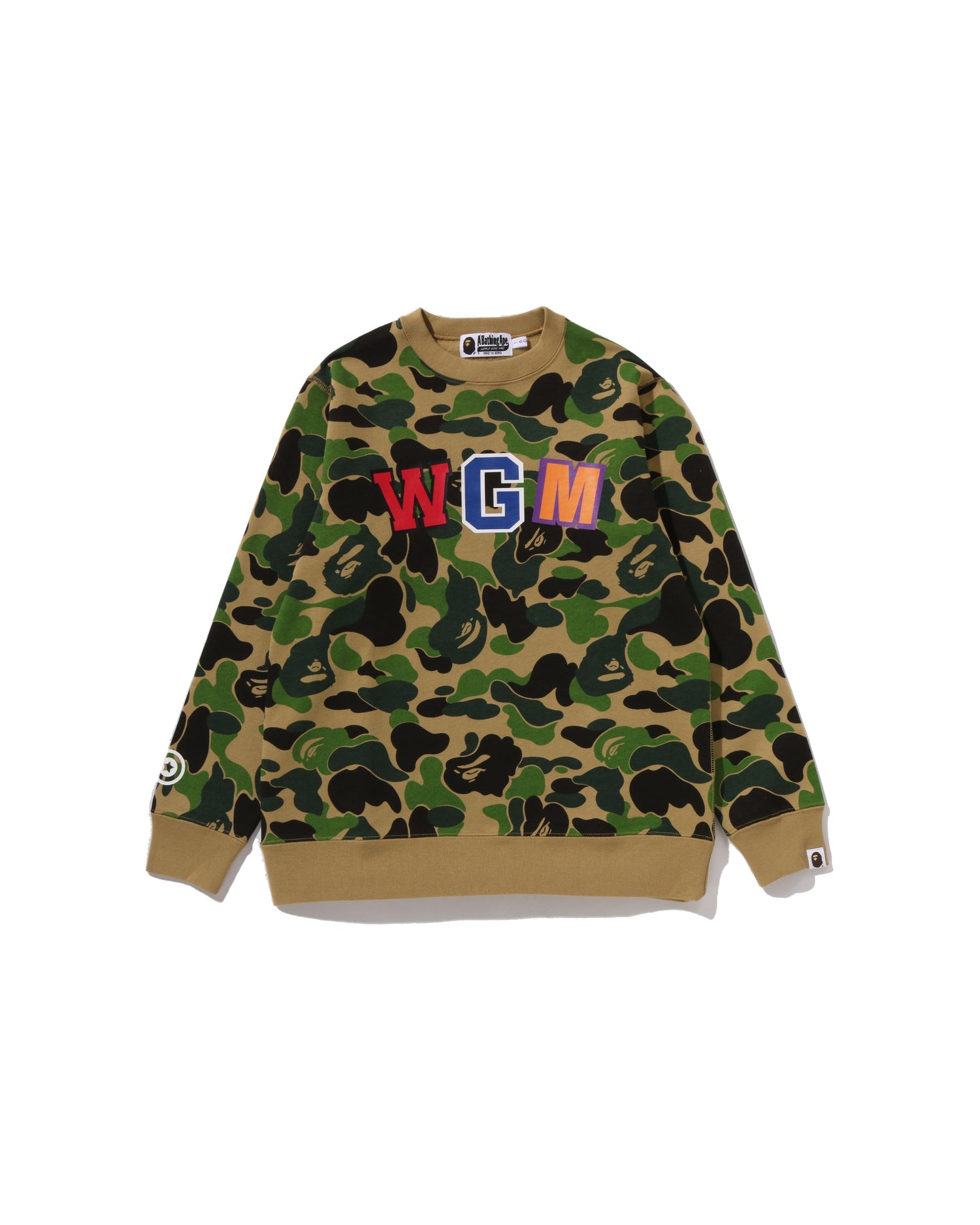 A BATHING APE® Kids Abc Camo Shark Crewneck Sweatshirt Jr
