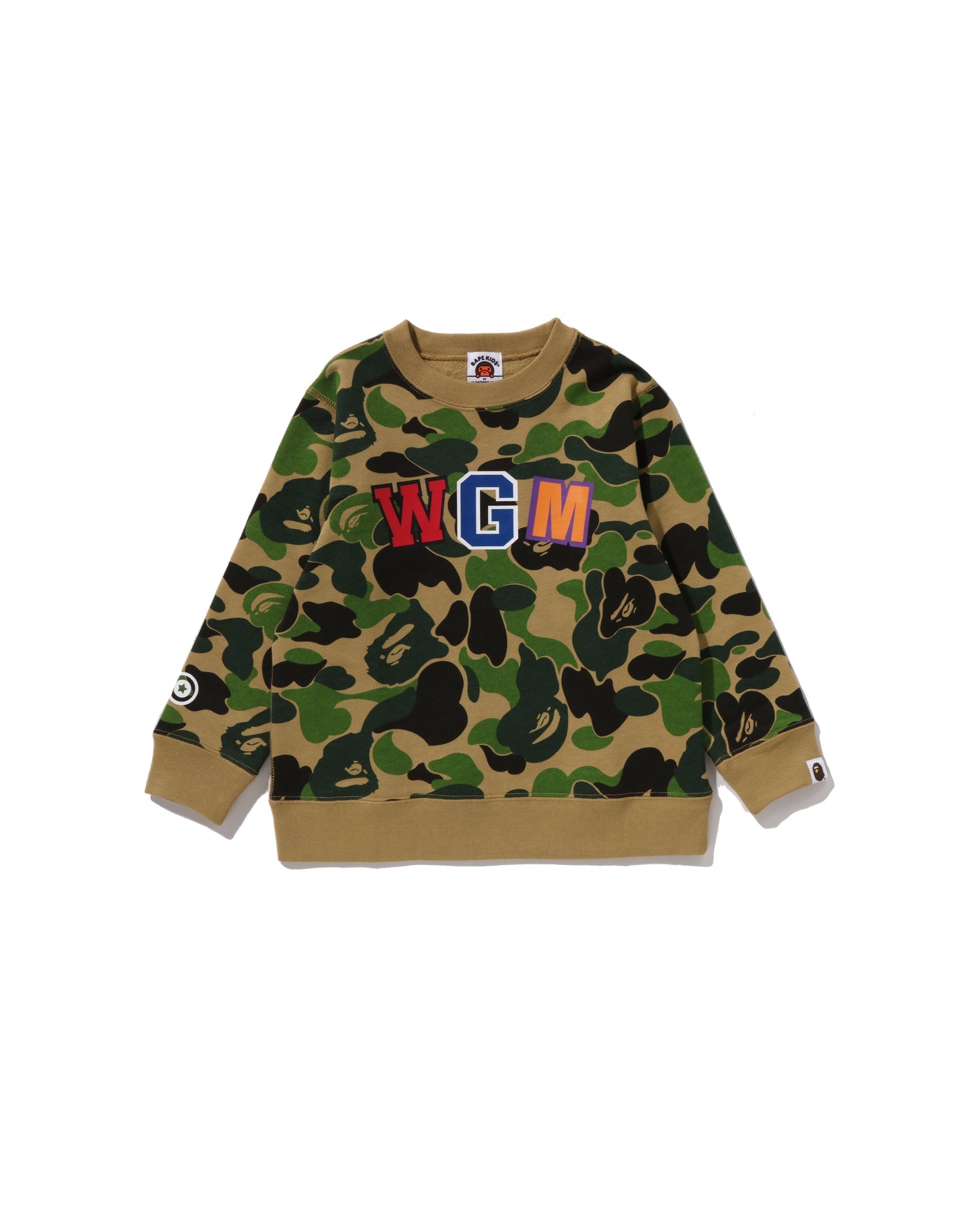 A BATHING APE® Kids Abc Camo Shark Crewneck Sweatshirt