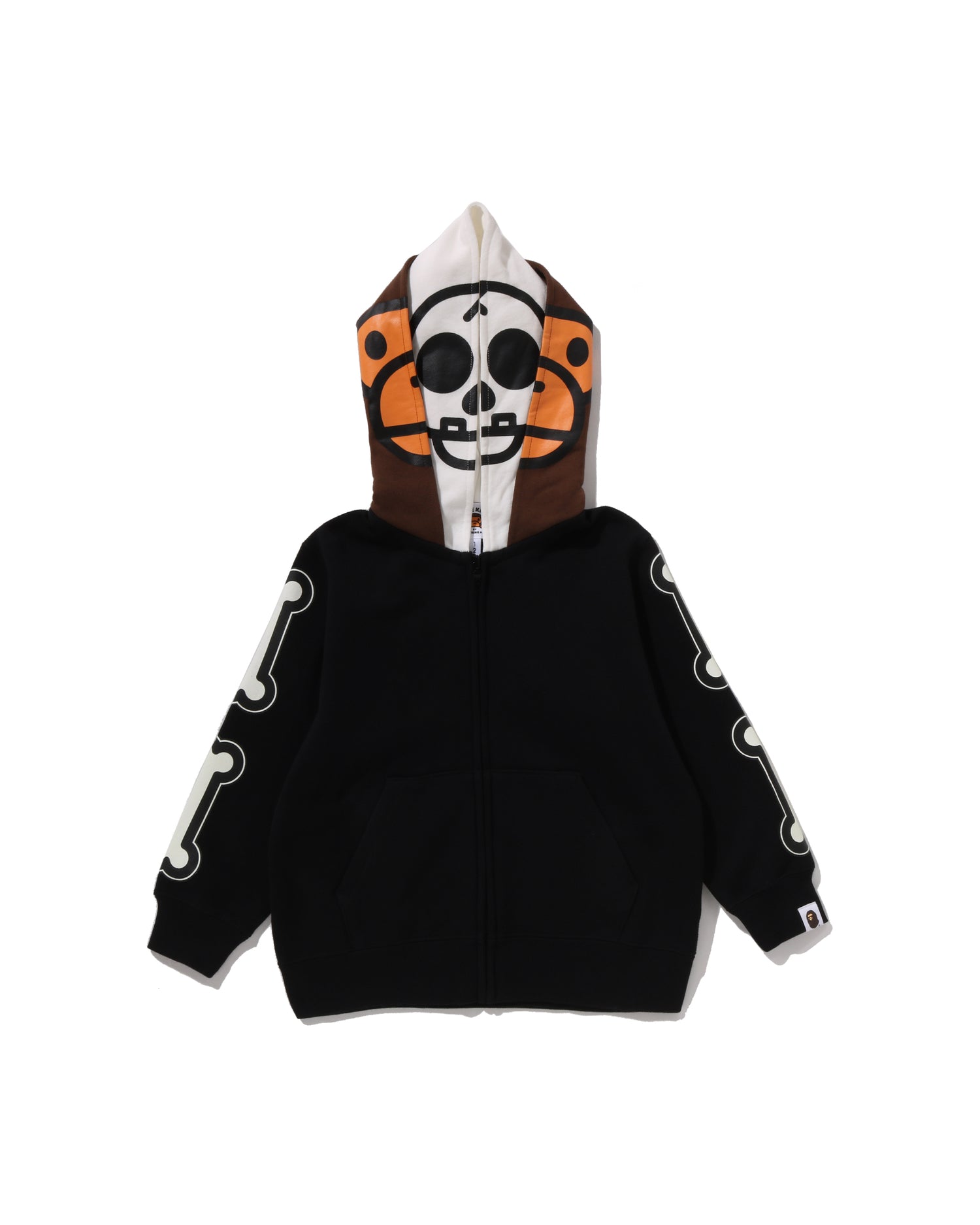 トップス a bathing ape scull logo zip-up foodie AAPE Moonface logo zip-up hoodie | Bape official website