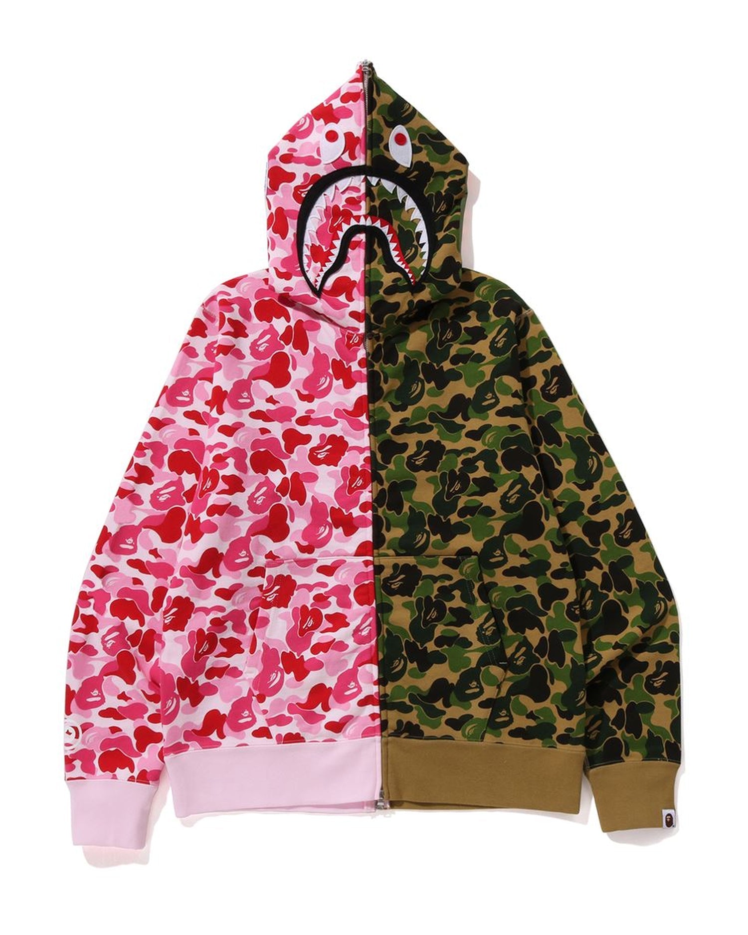 .*様 a bathing ape A BATHING APE® Abc Camo Separate Shark Full Zip Hoodie