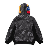 BAPE X CR7 라이프 올 오버 프린트 로고 릴렉스드 핏 샤크 후드(M) BLACK