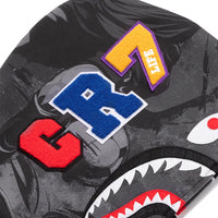 BAPE X CR7 라이프 올 오버 프린트 로고 릴렉스드 핏 샤크 후드(M) BLACK