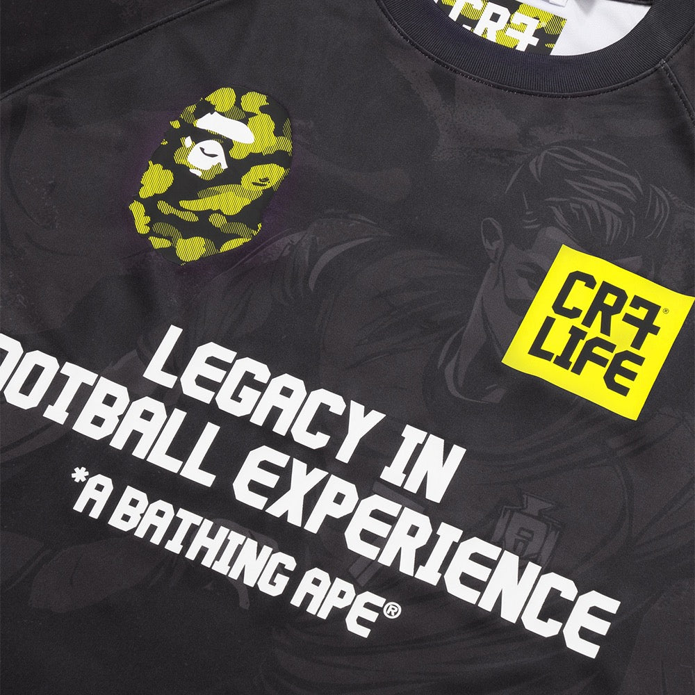BAPE X CR7 라이프 올 오버 프린트 로고 릴렉스드 핏 저지(M) BLACK