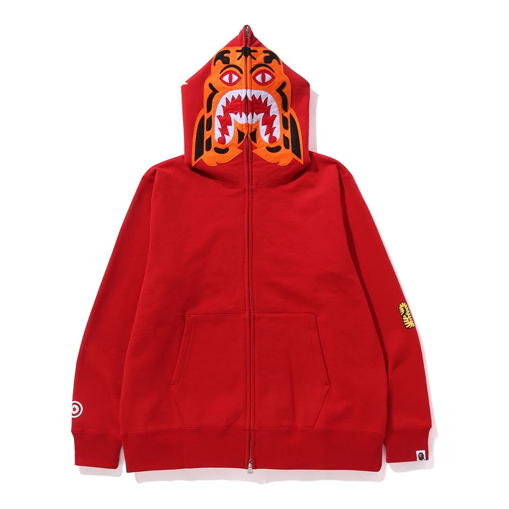 타이거 풀 집 후드(M) RED