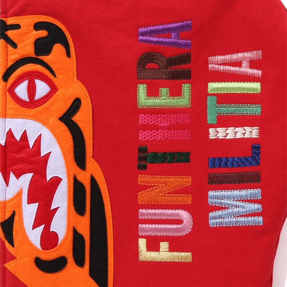 타이거 풀 집 후드(M) RED