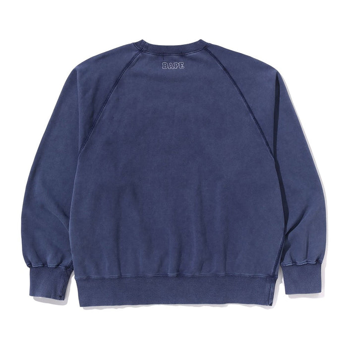 워시드 이펙트 콜리지 릴렉스드 핏 크루넥 스웨트셔츠(M) NAVY