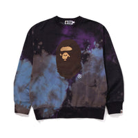 타이다이 에이프 헤드 릴렉스드 핏 크루넥 스웨트셔츠(M) BLACK