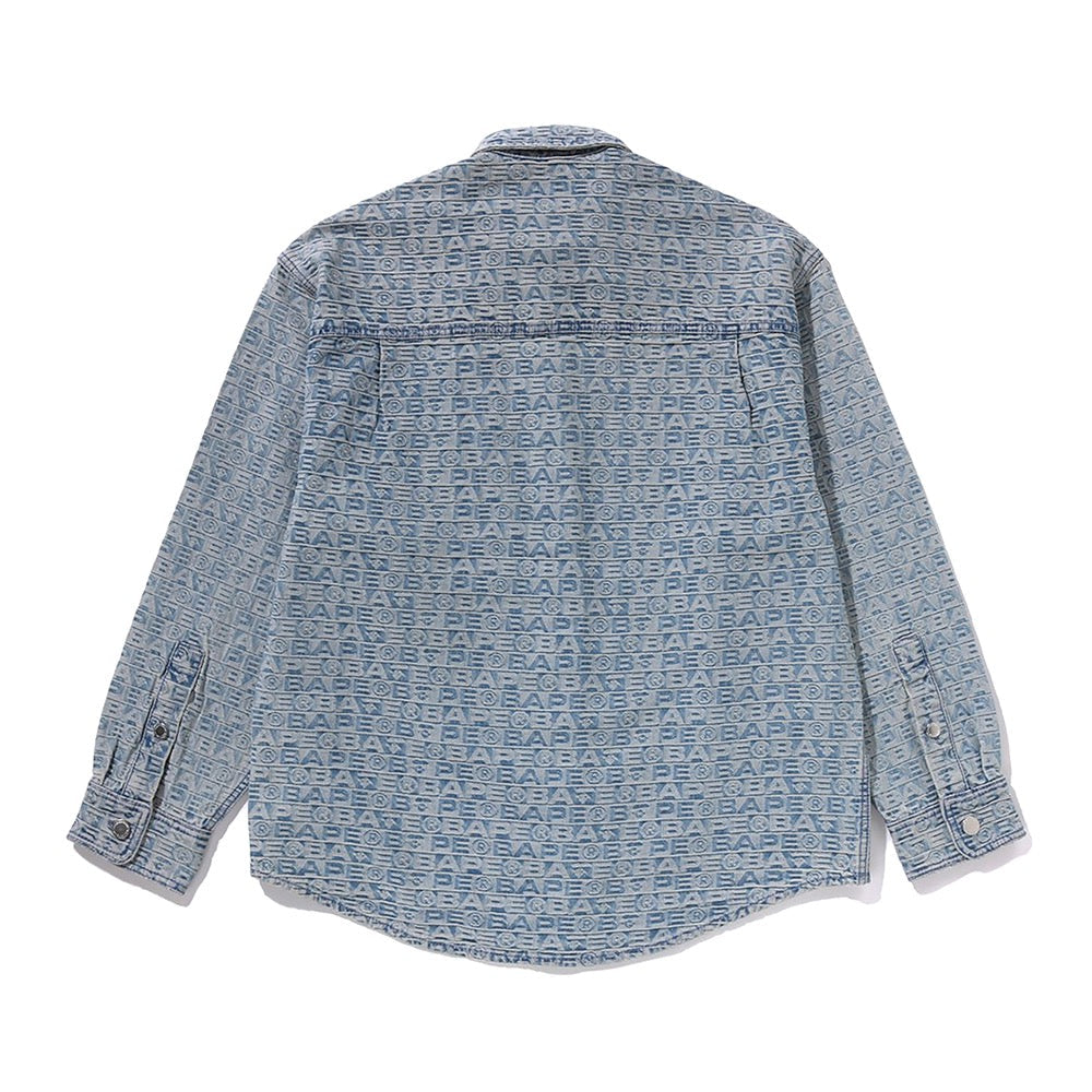 럭스 스포츠 패턴 자카드 10oz 데님 셔츠(M) LIGHT INDIGO