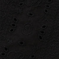 엠브로이더리 오픈 칼라 SS 셔츠(M) BLACK