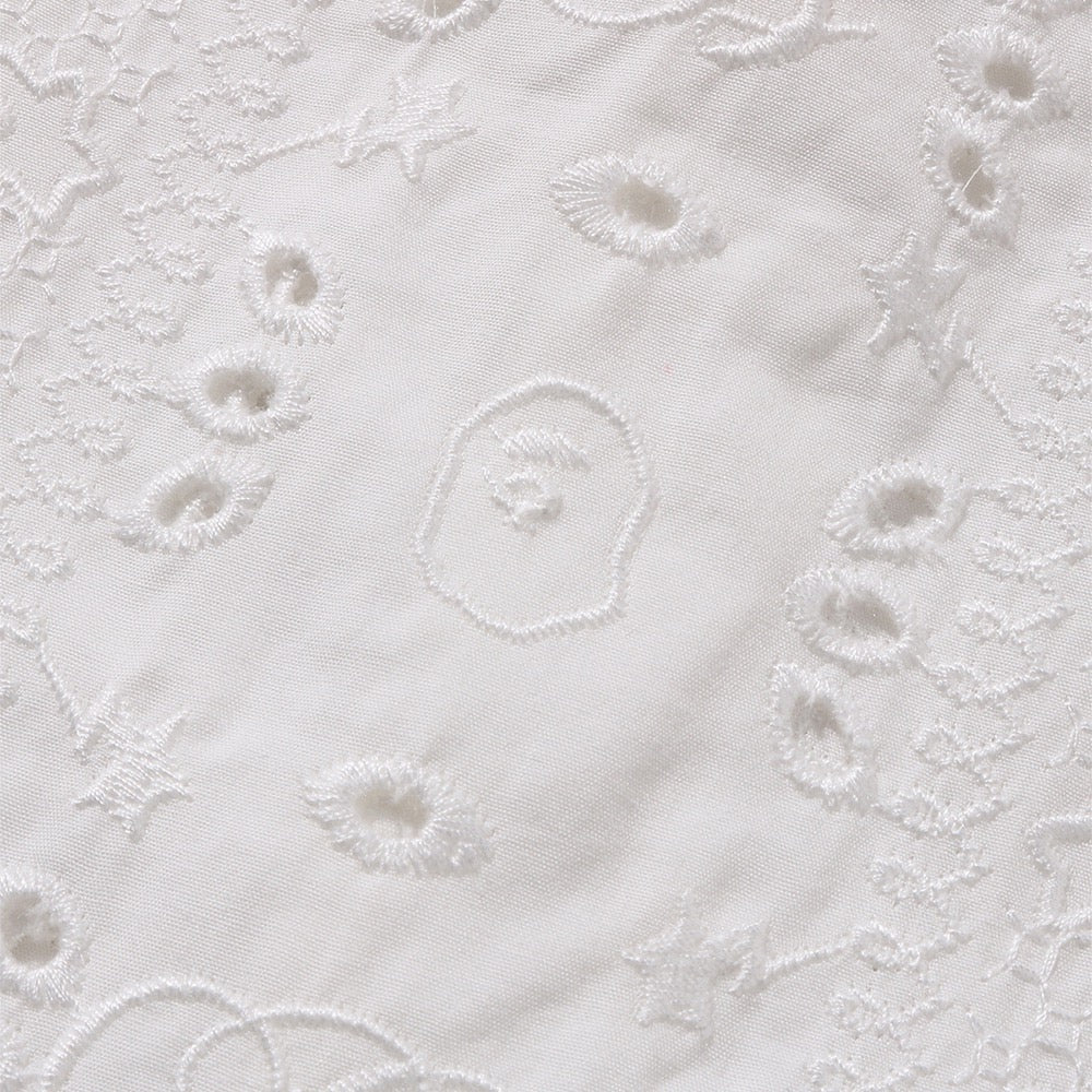 엠브로이더리 오픈 칼라 SS 셔츠(M) IVORY