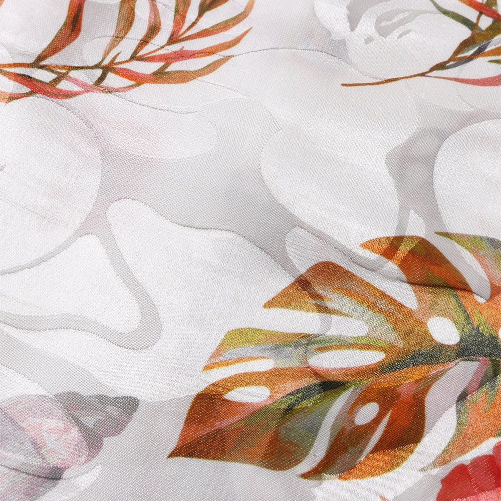 베케이션 패턴 오픈 칼라 셔츠(M) WHITE