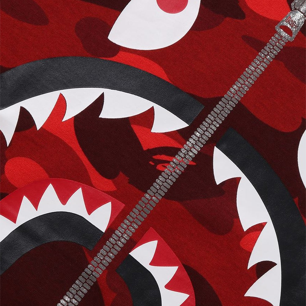 컬러 카모 샤크 티셔츠(M) RED