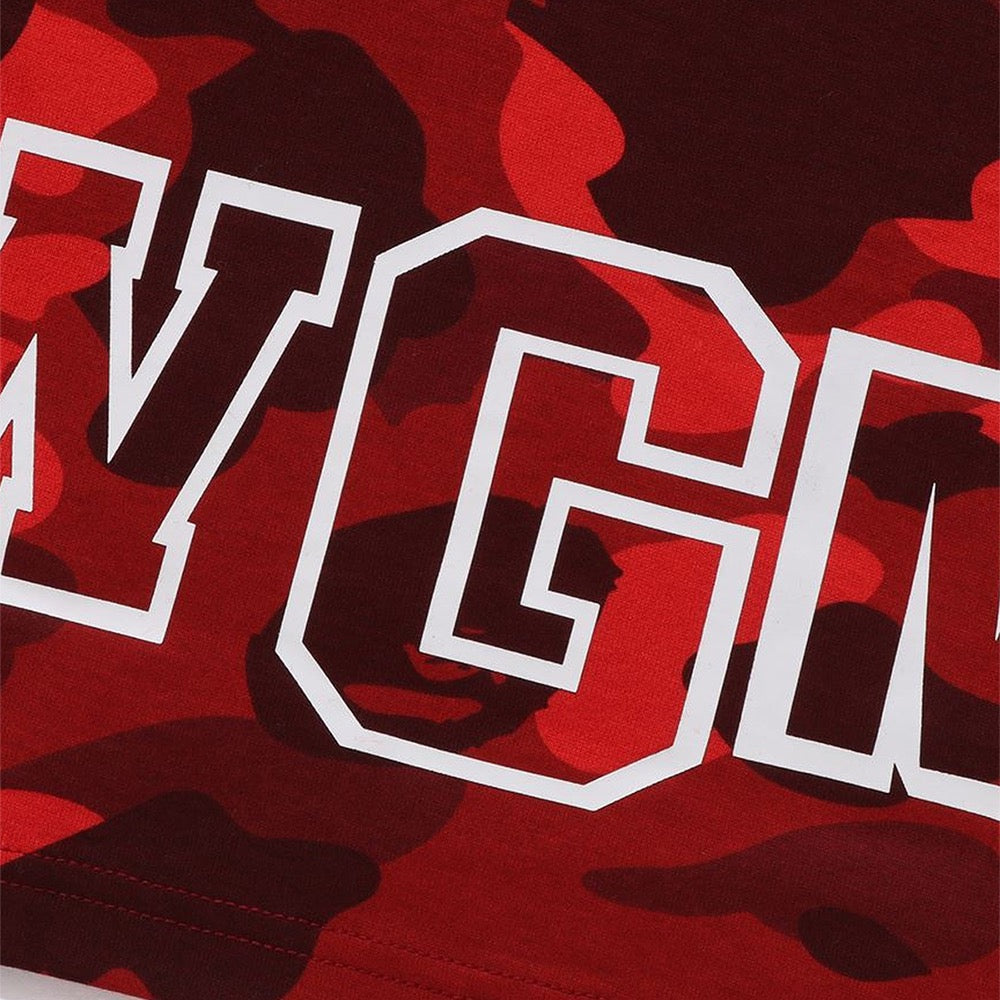 컬러 카모 샤크 티셔츠(M) RED