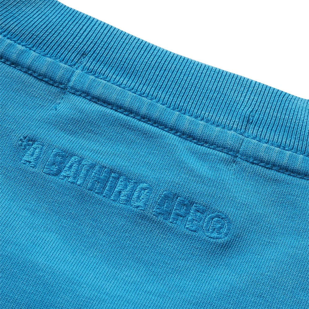 가먼트 다이 원 포인트 릴렉스트 핏 티셔츠(M) BLUE