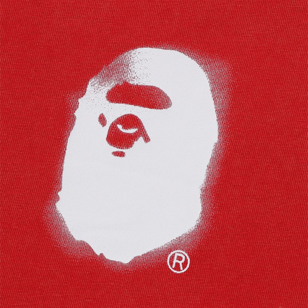 피그먼트 프린트 에이프 헤드 릴렉스드 핏 티셔츠(M) RED