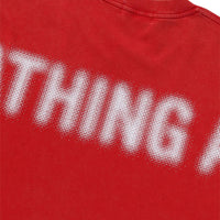 피그먼트 프린트 에이프 헤드 릴렉스드 핏 티셔츠(M) RED