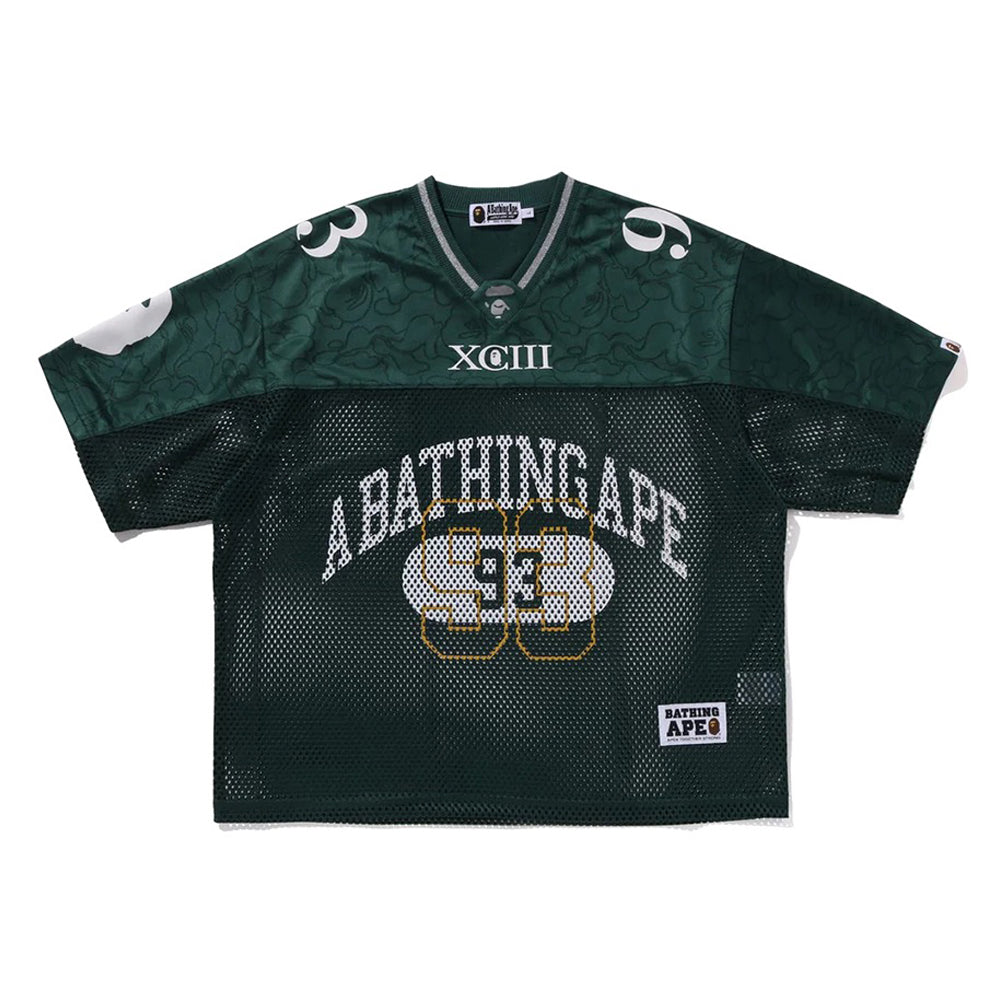 라인 카모 멀티 로고 릴렉스트 핏 풋볼 저지(M) GREEN