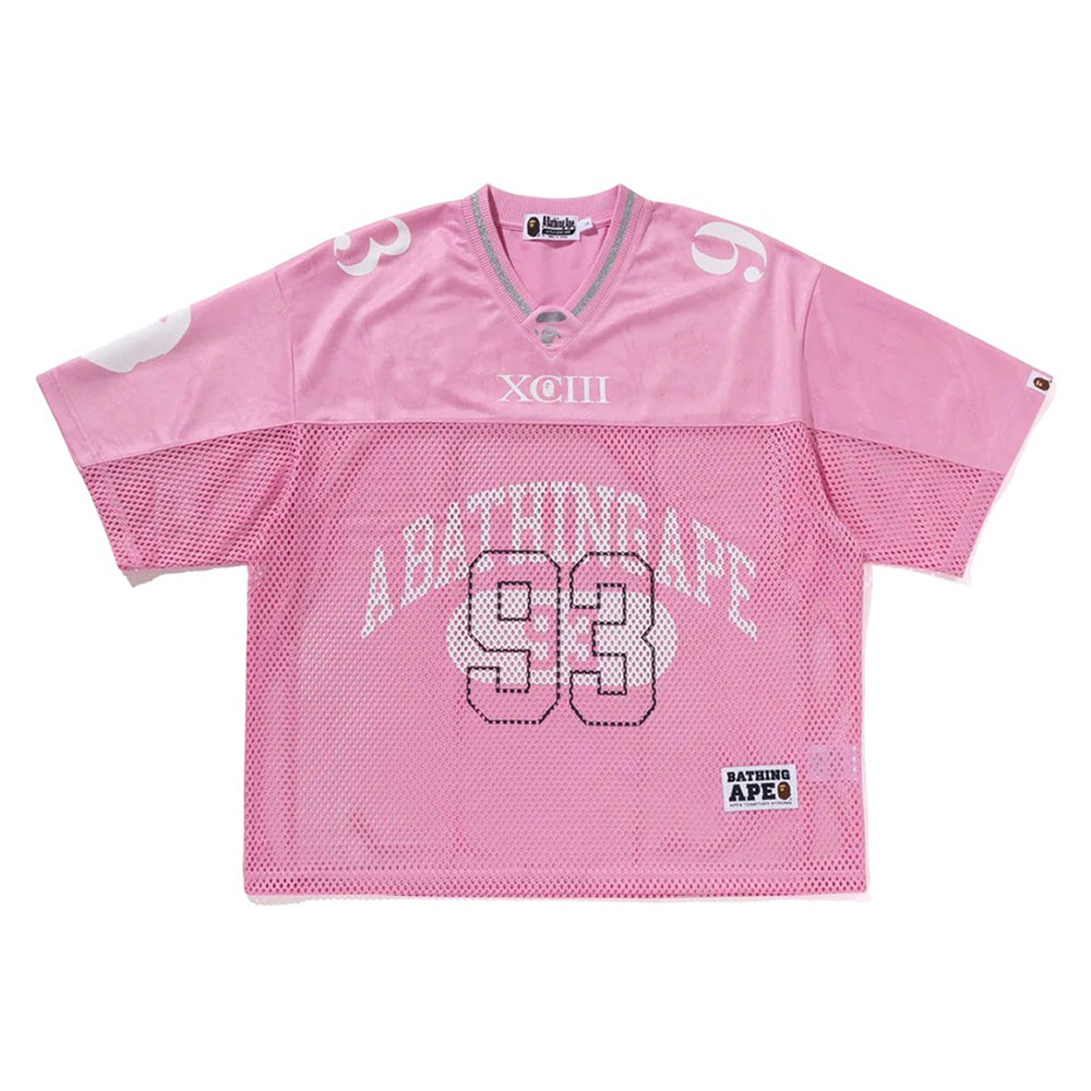 라인 카모 멀티 로고 릴렉스트 핏 풋볼 저지(M) PINK