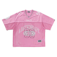 라인 카모 멀티 로고 릴렉스트 핏 풋볼 저지(M) PINK