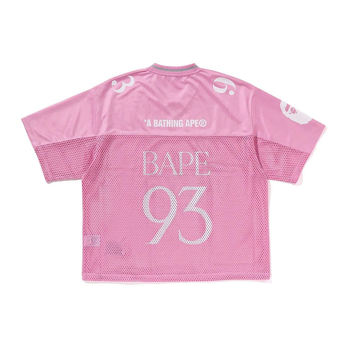 라인 카모 멀티 로고 릴렉스트 핏 풋볼 저지(M) PINK