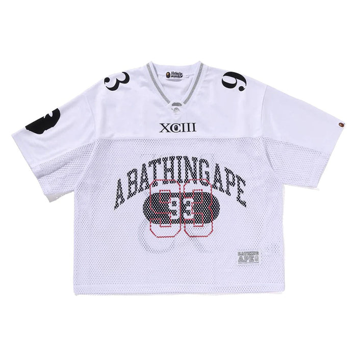 라인 카모 멀티 로고 릴렉스트 핏 풋볼 저지(M) WHITE