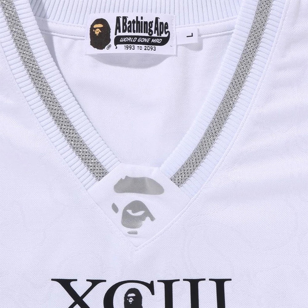 라인 카모 멀티 로고 릴렉스트 핏 풋볼 저지(M) WHITE