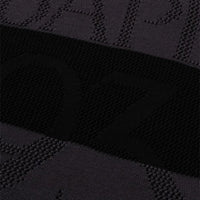 자카드 멀티로고 스트라이프 릴렉스트 핏 티셔츠(M) BLACK