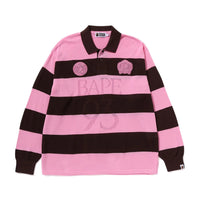 자카드 멀티로고 스트라이프 릴렉스트 핏 티셔츠(M) BROWN