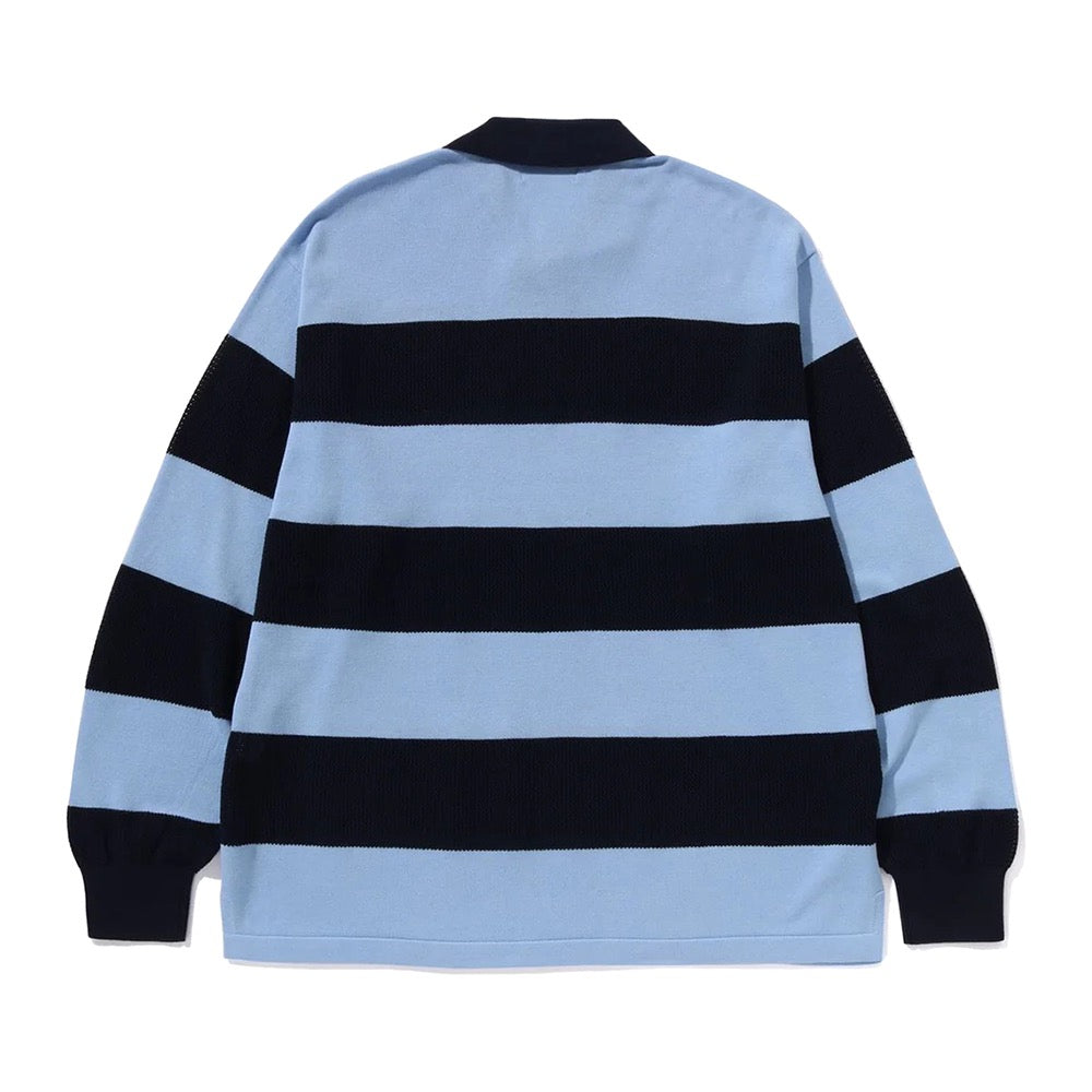 자카드 멀티로고 스트라이프 릴렉스트 핏 티셔츠(M) NAVY