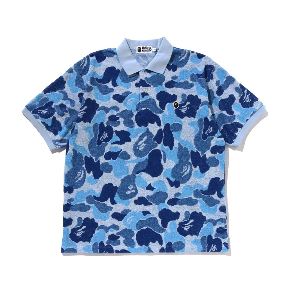 ABC 카모 파일 자카드 릴렉스트 핏 폴로 셔츠(M) BLUE