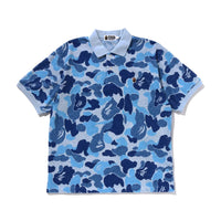 ABC 카모 파일 자카드 릴렉스트 핏 폴로 셔츠(M) BLUE