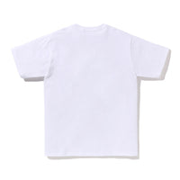 BATHING APE 스크립트 로고 티셔츠(M) WHITE/BROWN