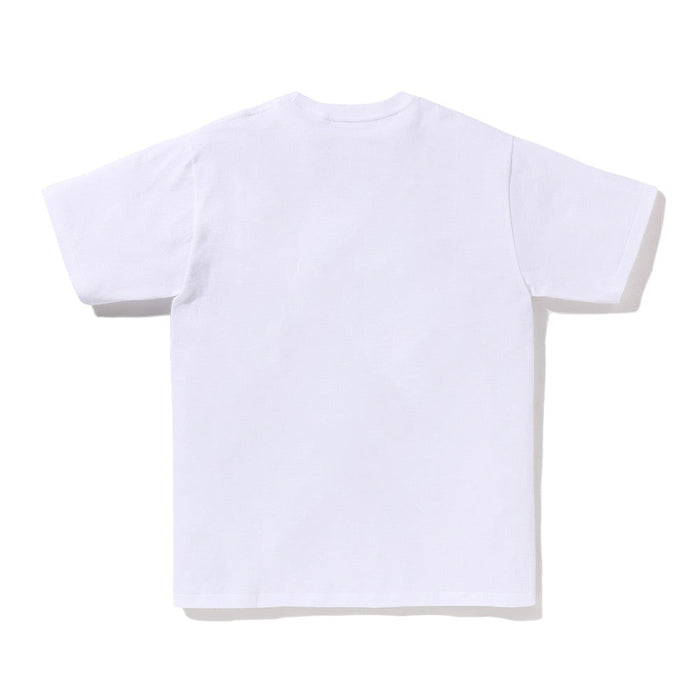 BATHING APE 스크립트 로고 티셔츠(M) WHITE/BROWN