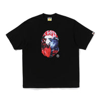 포토 프린트 에이프 헤드 릴렉스드 핏 티셔츠(M) BLACK