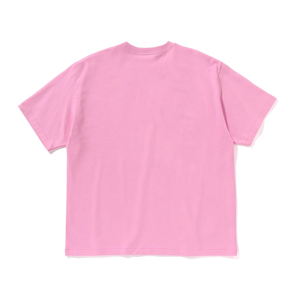 베케이션 패턴 에이프 헤드 릴렉스드 티셔츠(M) PINK
