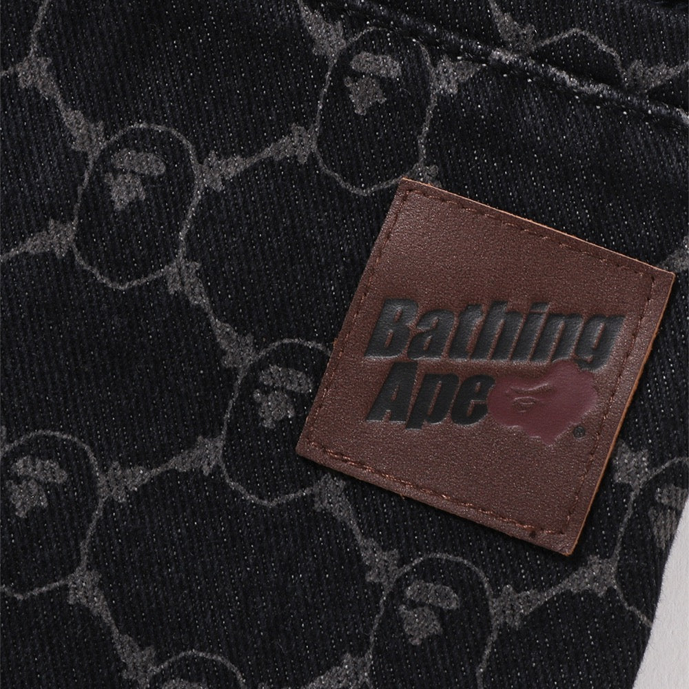 콜리지 모노그램 릴렉스트 핏 13oz 데님 쇼츠(M) BLACK