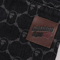 콜리지 모노그램 릴렉스트 핏 13oz 데님 쇼츠(M) BLACK