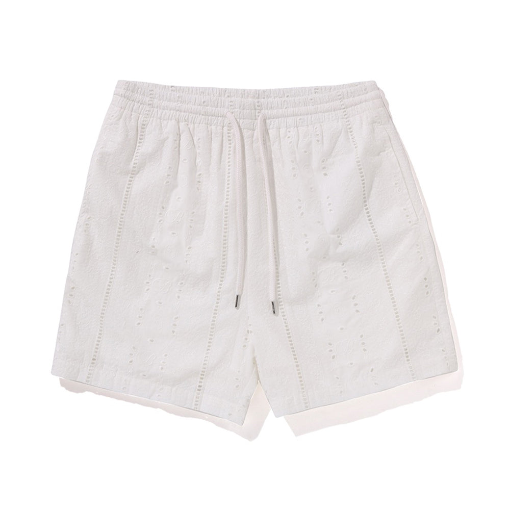 엠브로이더리 릴랙스드 핏 쇼츠(M) IVORY