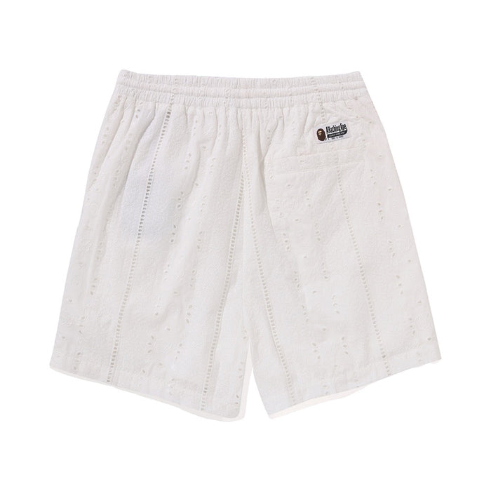 엠브로이더리 릴랙스드 핏 쇼츠(M) IVORY